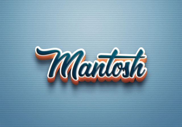 Free photo of Cursive Name DP: Mantosh