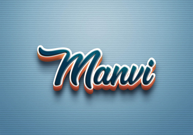 Free photo of Cursive Name DP: Manvi