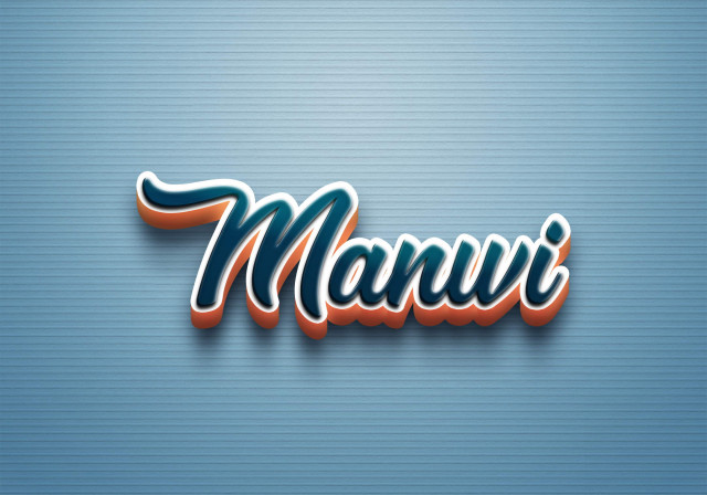 Free photo of Cursive Name DP: Manwi