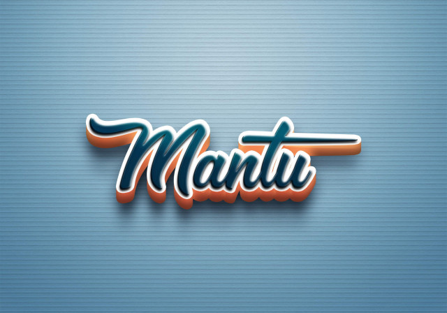 Free photo of Cursive Name DP: Mantu