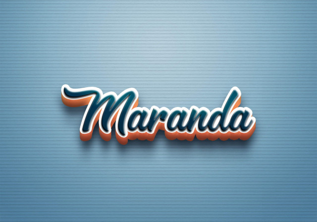 Free photo of Cursive Name DP: Maranda