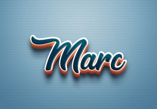 Free photo of Cursive Name DP: Marc