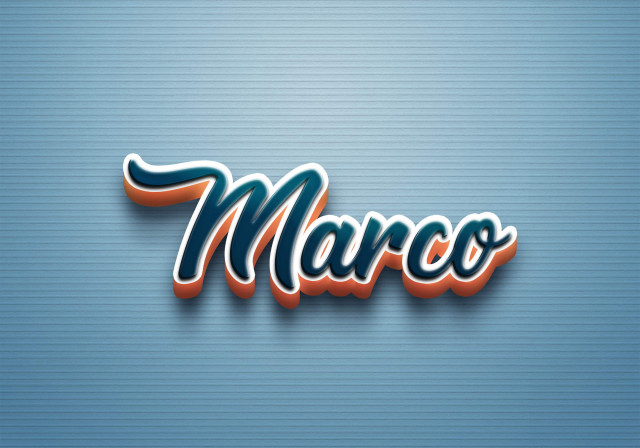 Free photo of Cursive Name DP: Marco