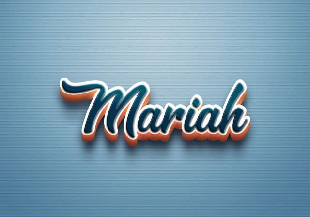 Free photo of Cursive Name DP: Mariah