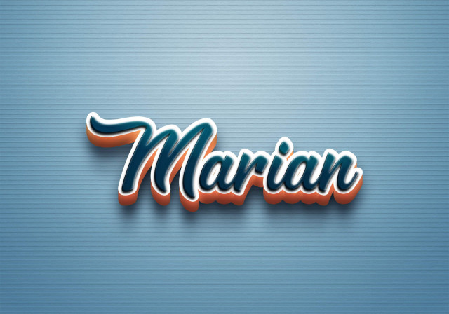 Free photo of Cursive Name DP: Marian