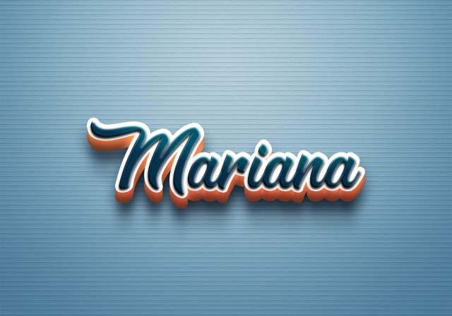 Free photo of Cursive Name DP: Mariana