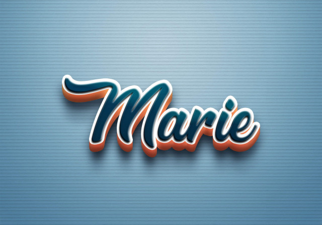 Free photo of Cursive Name DP: Marie