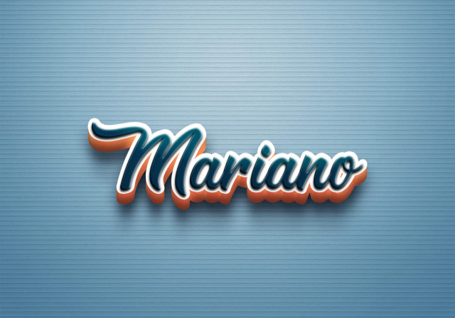 Free photo of Cursive Name DP: Mariano