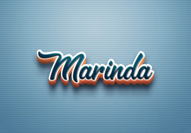 Free photo of Cursive Name DP: Marinda