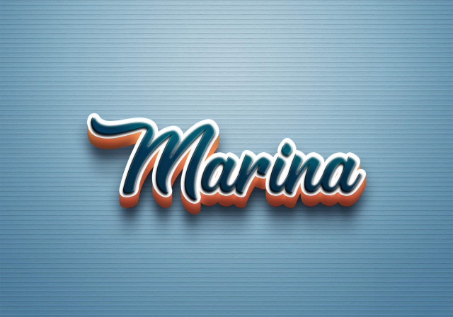 Free photo of Cursive Name DP: Marina