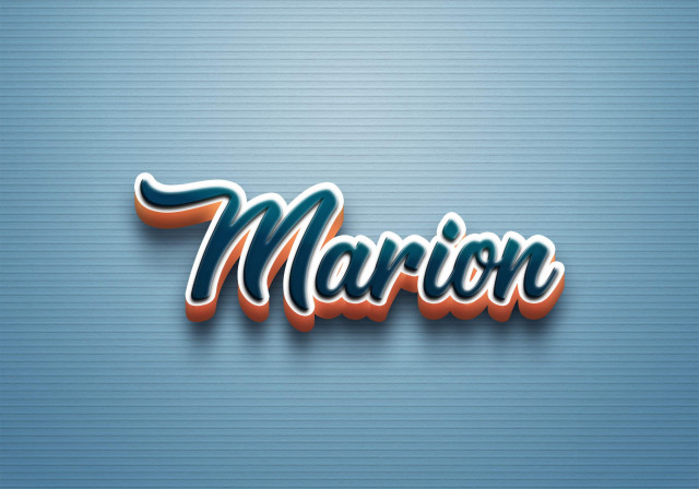 Free photo of Cursive Name DP: Marion