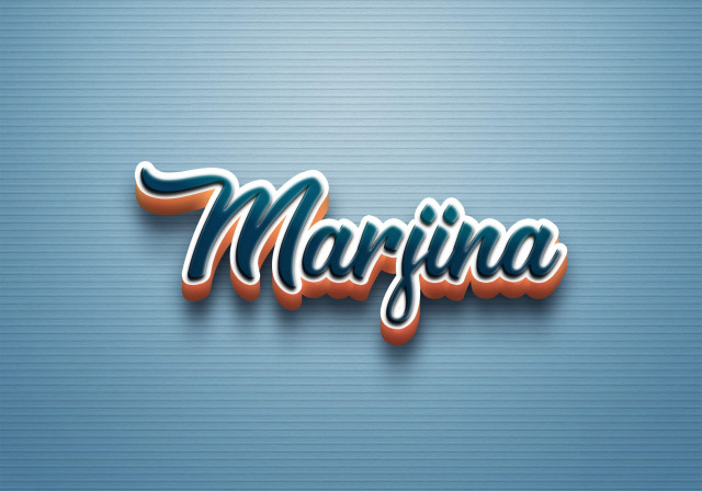 Free photo of Cursive Name DP: Marjina