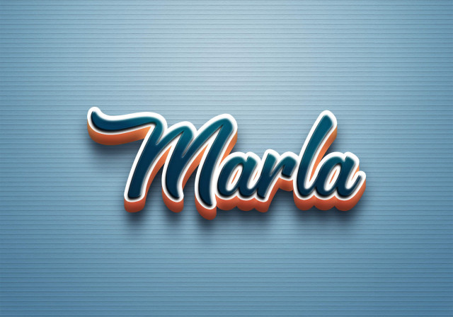 Free photo of Cursive Name DP: Marla