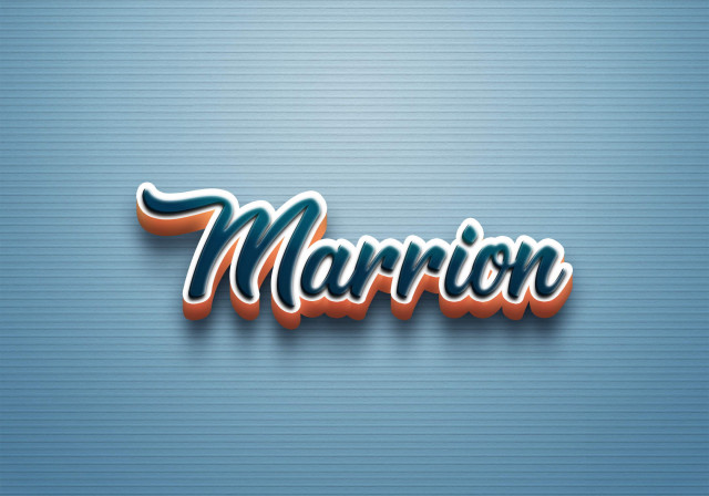 Free photo of Cursive Name DP: Marrion