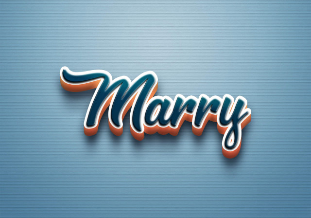 Free photo of Cursive Name DP: Marry