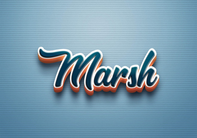 Free photo of Cursive Name DP: Marsh