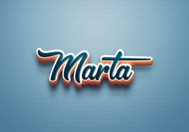 Free photo of Cursive Name DP: Marta