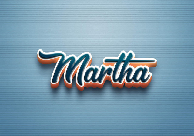 Free photo of Cursive Name DP: Martha