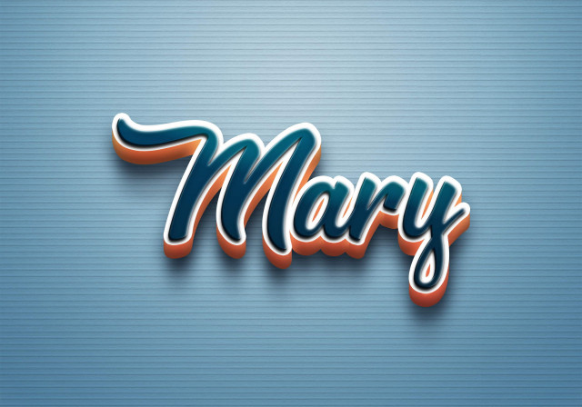 Free photo of Cursive Name DP: Mary