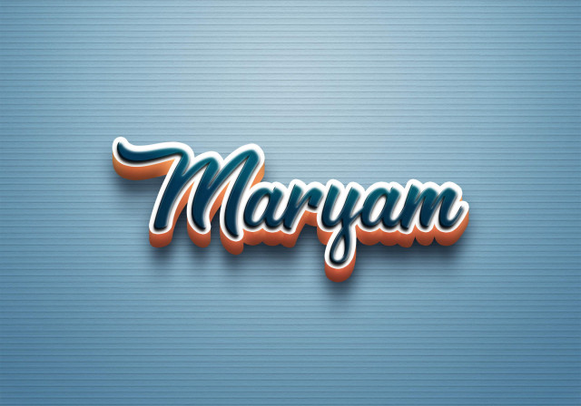 Free photo of Cursive Name DP: Maryam