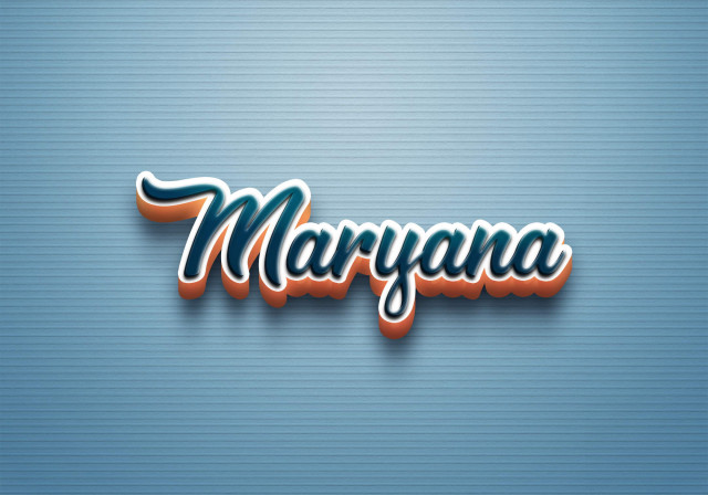 Free photo of Cursive Name DP: Maryana