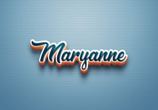 Free photo of Cursive Name DP: Maryanne