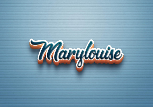 Free photo of Cursive Name DP: Marylouise