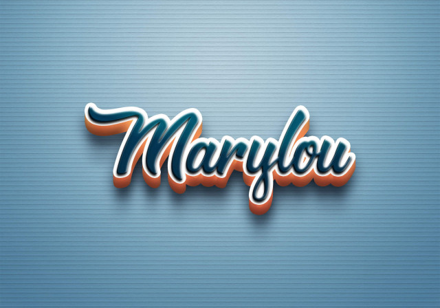 Free photo of Cursive Name DP: Marylou