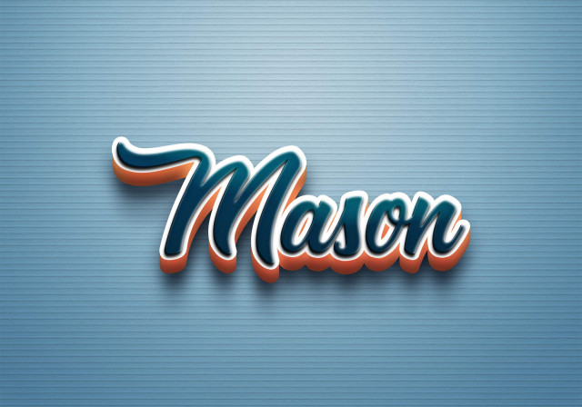 Free photo of Cursive Name DP: Mason