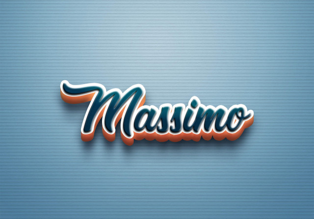 Free photo of Cursive Name DP: Massimo
