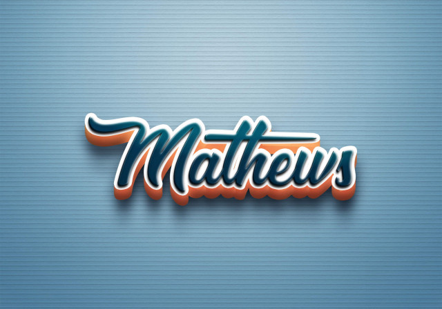 Free photo of Cursive Name DP: Mathews