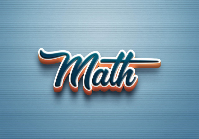 Free photo of Cursive Name DP: Math