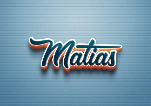 Free photo of Cursive Name DP: Matias