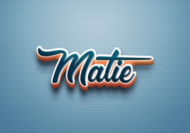 Free photo of Cursive Name DP: Matie