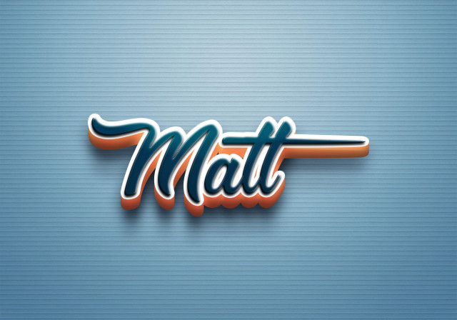 Free photo of Cursive Name DP: Matt