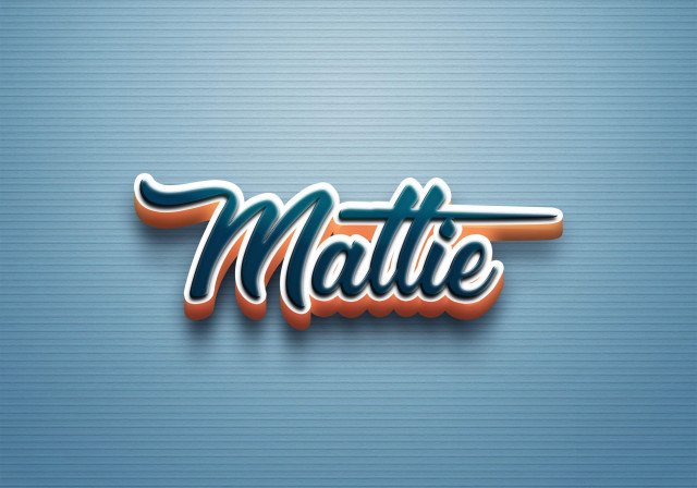 Free photo of Cursive Name DP: Mattie