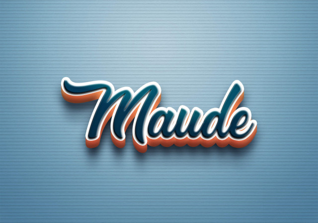 Free photo of Cursive Name DP: Maude