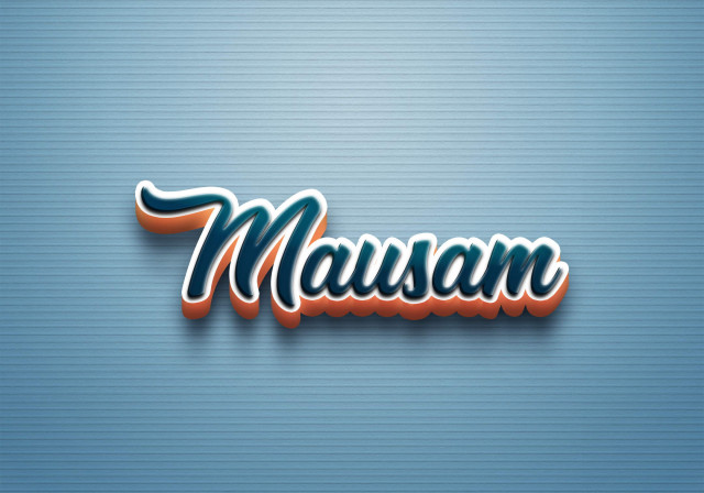 Free photo of Cursive Name DP: Mausam
