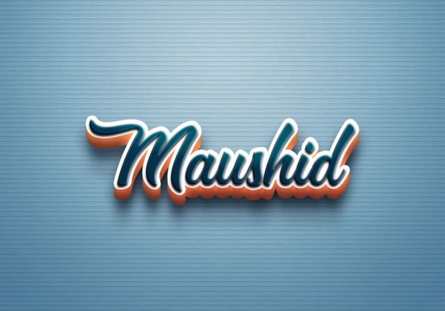 Free photo of Cursive Name DP: Maushid