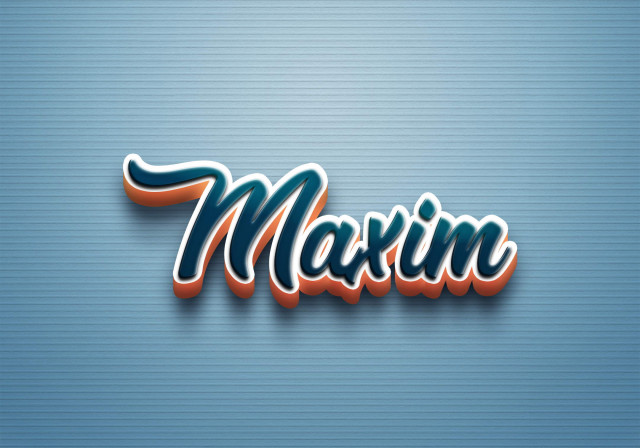 Free photo of Cursive Name DP: Maxim