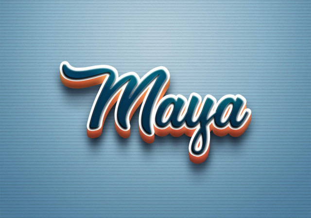 Free photo of Cursive Name DP: Maya