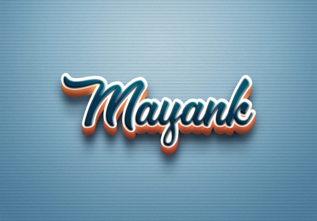 Free photo of Cursive Name DP: Mayank