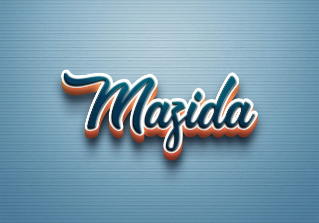 Free photo of Cursive Name DP: Mazida