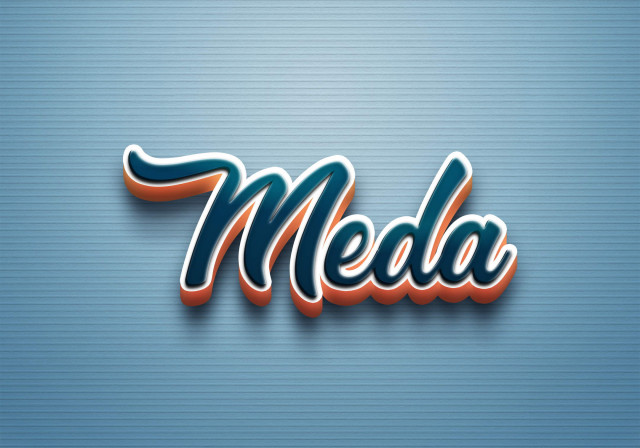 Free photo of Cursive Name DP: Meda