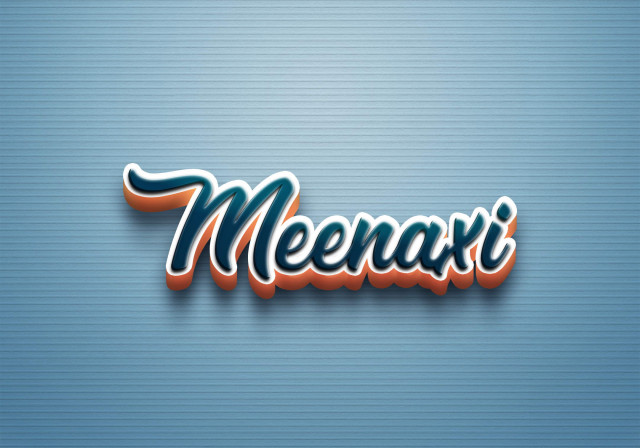 Free photo of Cursive Name DP: Meenaxi