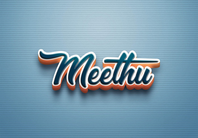 Free photo of Cursive Name DP: Meethu