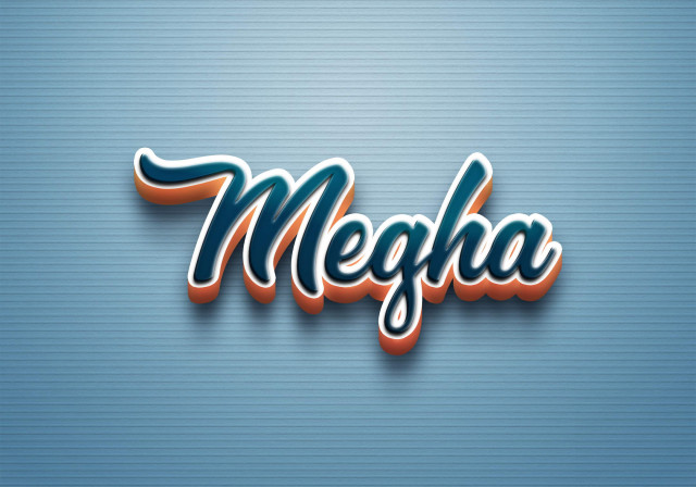 Free photo of Cursive Name DP: Megha