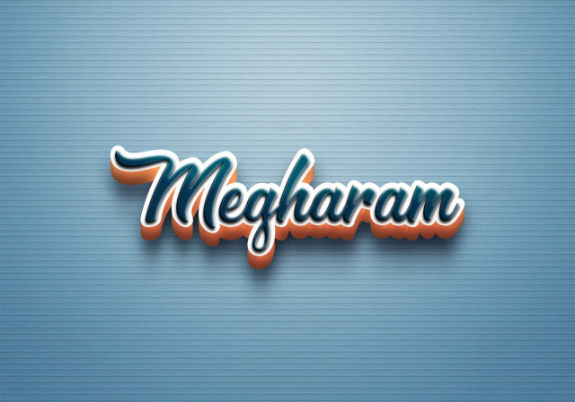 Free photo of Cursive Name DP: Megharam