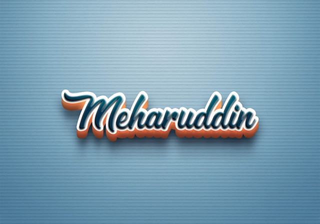Free photo of Cursive Name DP: Meharuddin
