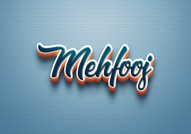 Free photo of Cursive Name DP: Mehfooj